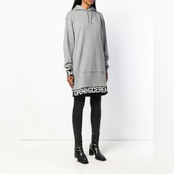 Opening Ceremony Gray Oversized Hoodie Dress Size S/M - Picture 4 of 13